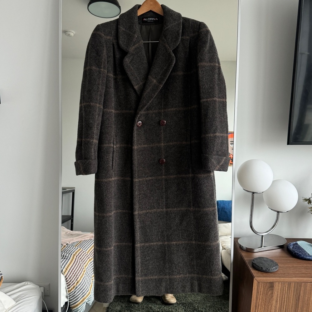 Vintage Alorna Brown Plaid‎ Coat - Women’s Large